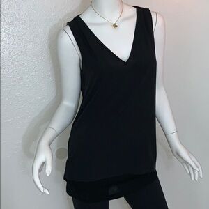 Banana Republic Black Open Back Chiffon Front Tank​​